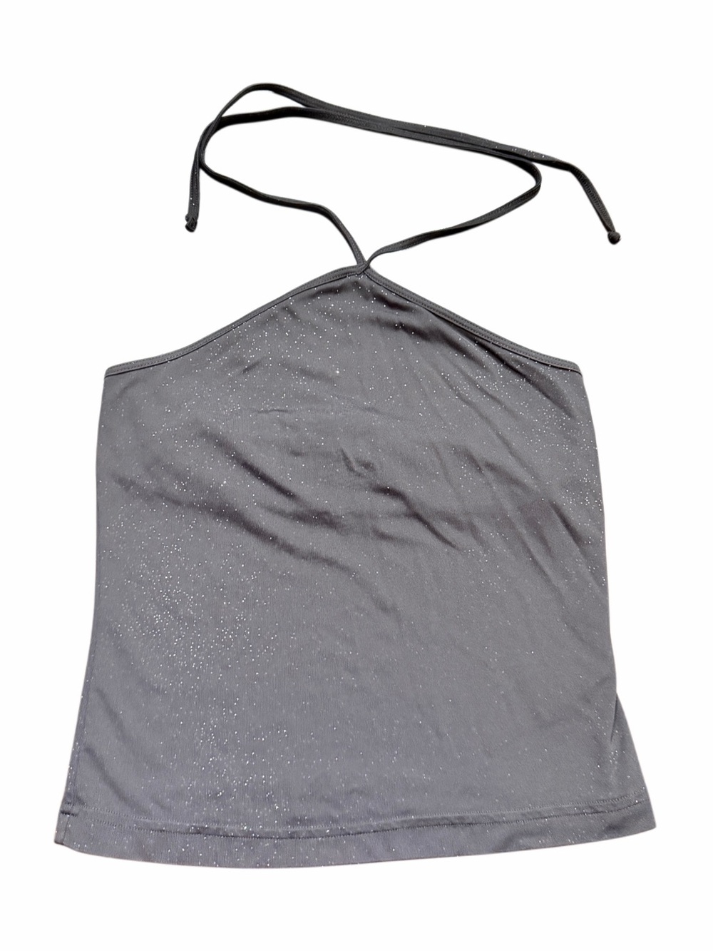 Guess Gray Glitter Halter Camisole